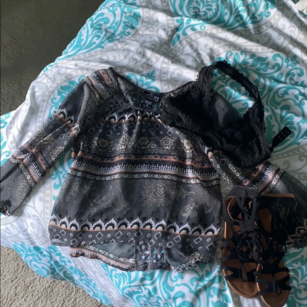 long sleeve shirt/coverup